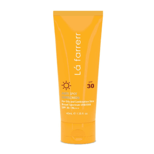 کرم ضد آفتاب SPF30 پوست چرب لافارر ضد لک و بدون رنگ 40 میلی لیتر