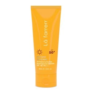 کرم ضد آفتاب SPF50 پوست خشک و معمولی لافارر ضد لک بی رنگ 40 میلی گرم