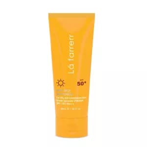 کرم ضد آفتاب و ضد لک  SPF50 بي رنگ پوست چرب لافارر40 میلی لیتر