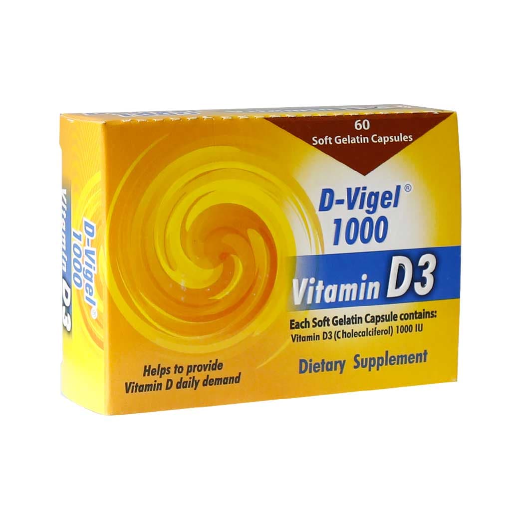 کپسول ژلاتینی ویتامین D3 دی ویژل 1000 دانا 60 عددی