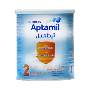 شیرخشک آپتامیل ۲ نوتریشیا مناسب شیرخوران ۶ تا ۱۲ ماه ۴۰۰ گرم