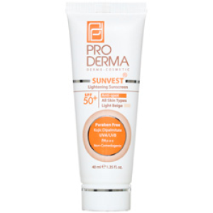 ضد آفتاب و روشن کننده لک های پوست با SPF50 پرودرما