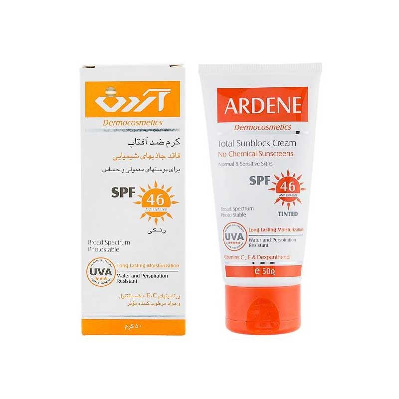 کرم ضد آفتاب رنگی SPF46 آردن | 50 گرمی
