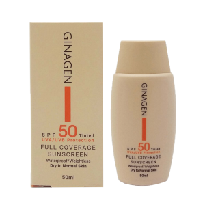 کرم ضد آفتاب ژیناژن 02 رنگی پوست خشک SPF50