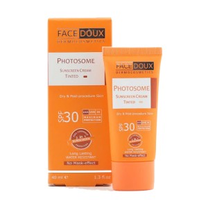کرم ضد آفتاب رنگی فیس دوکس مدل فتوزوم مناسب برای پوست خشک با SPF50