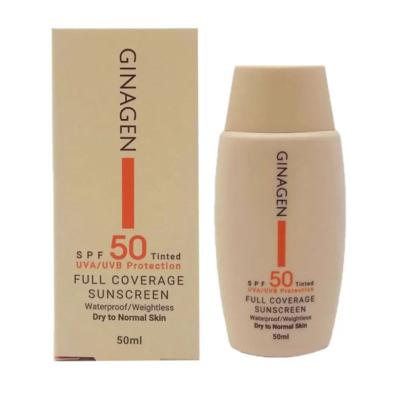 کرم ضد آفتاب رنگی پوست خشک SPF50 ژیناژن