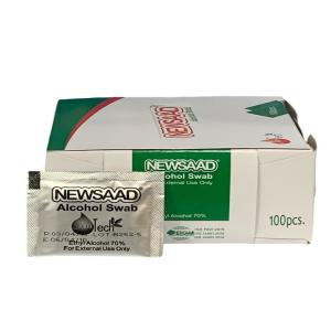 پد الکلی حاوی الکل 70 درصد بسته 100 عددی