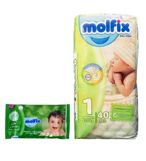 پوشک مولفیکس  کامل بچه سایز 2 بسته 44 عددی