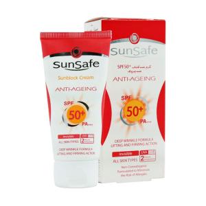 کرم ضد آفتاب و ضد چروک سان سیف SPF50 پارس حیان  50 میلی لیتر