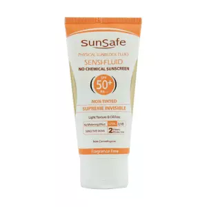 فلوئید ضد آفتاب SPF50+ فیزیکال سان سیف مناسب پوست ‌های حساس 50 میلی لیتر