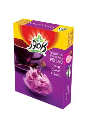 پولکی  بدون  قند کامور طعم  گل سرخ 150 گرمی