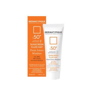 ضد آفتاب فلوئید بی رنگ پوست چرب SPF50 درماتیپیک 50 میلی لیتر