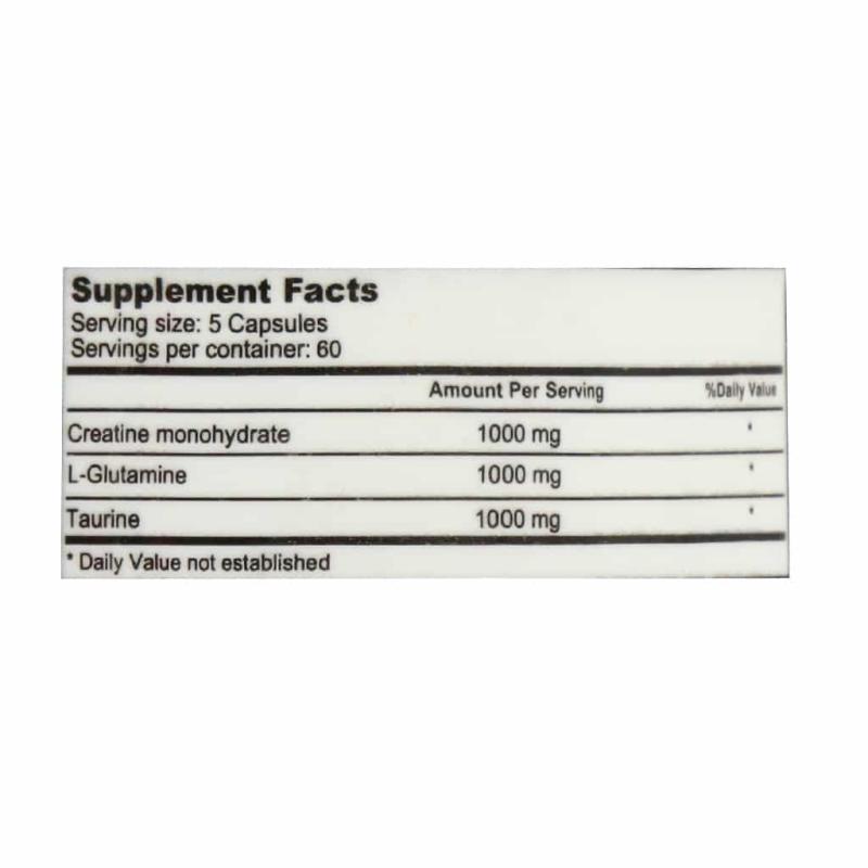 کپسول سی جی تی کراتین گلوتامین تائورین  آلامو 300 عددی