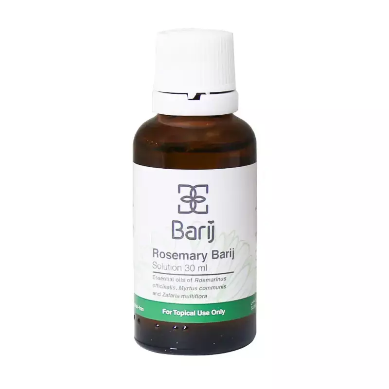 محلول تقویت مو و ابرو رزماری باریج اسانس 30 میلی لیتر