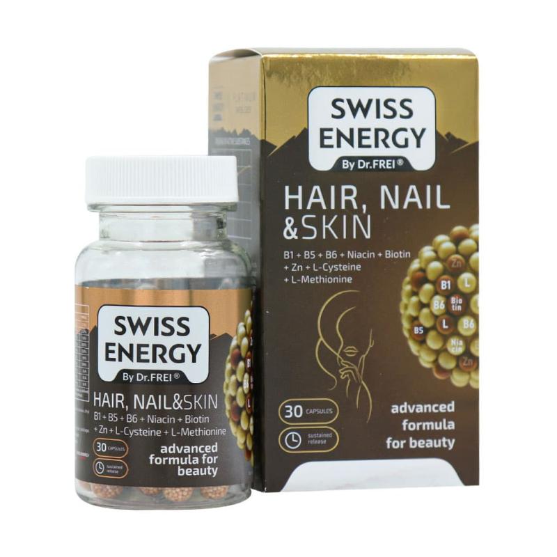 کپسول هیر نیل و اسکین سوییس انرژی 30 عددی