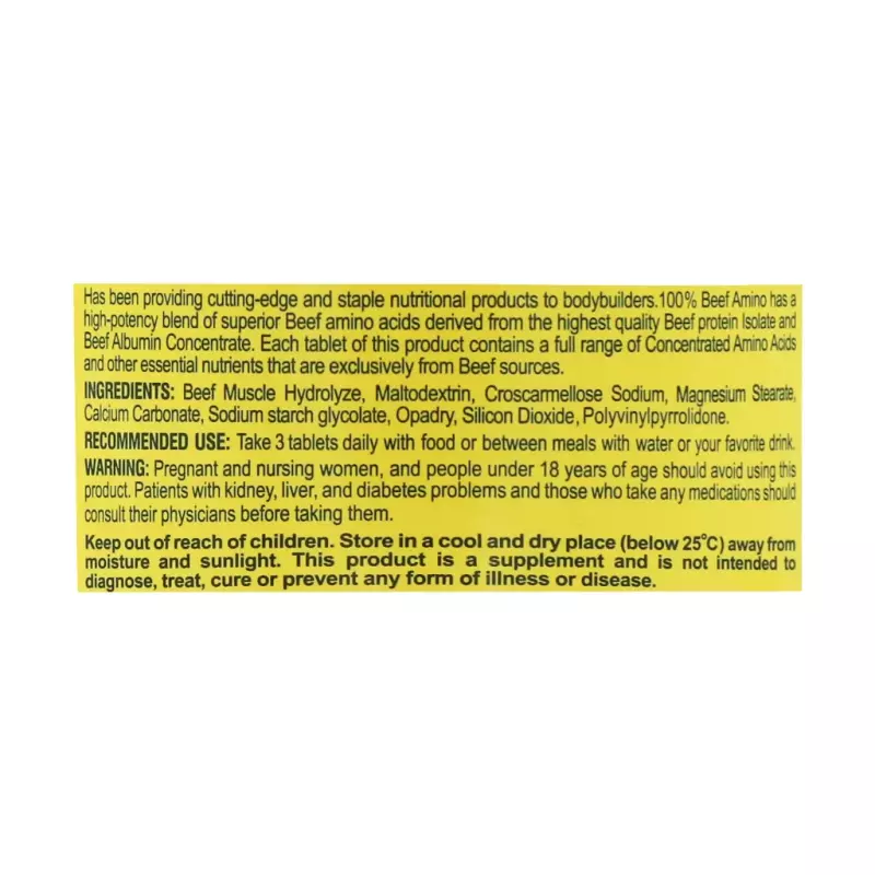 قرص آمینو بیف 1000 میلی گرم  ژن استار 400 عددی