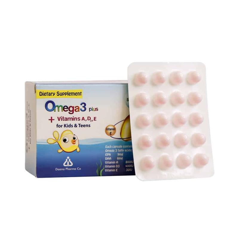 کپسول ژلاتینی امگا 3 پلاس دانا مناسب کودکان و نوجوانان 100 عددی