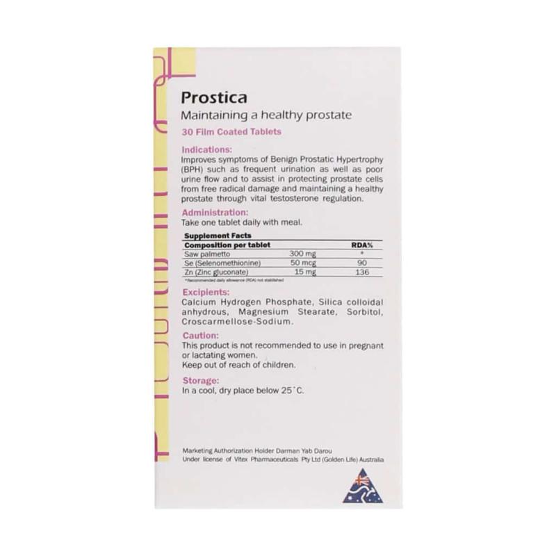 قرص پروستیکا گلدن لایف 30 عددی