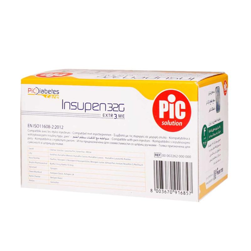 سوزن قلم انسولین 4 میلی متر پیک سلوشن 100 عددی