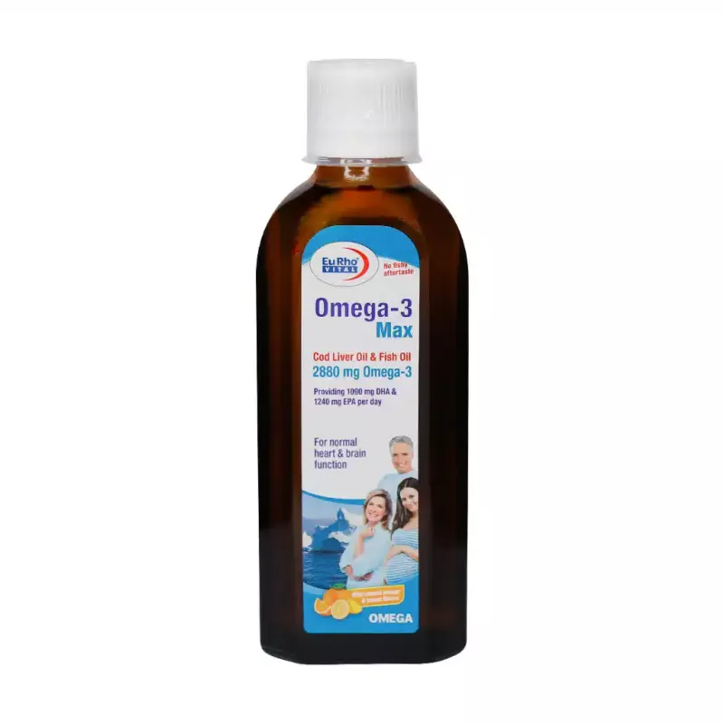 شربت امگا 3 مکس یوروویتال 200 میلی لیتر