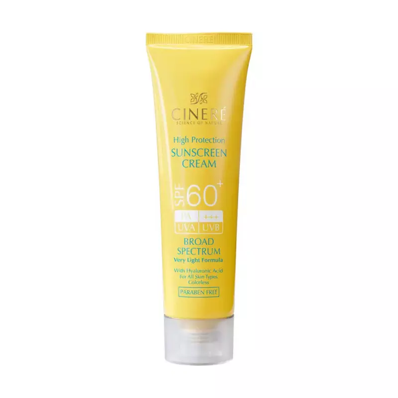 کرم ضد آفتاب SPF60+ بدون رنگ سینره مناسب پوست های معمولی تا خشک 50 میلی لیتر