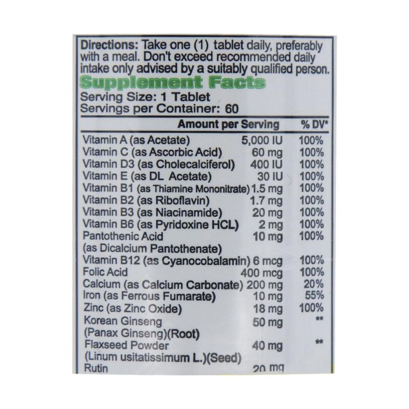 کپسول مولتی دیلی آلفا ویتامینز60 عددی