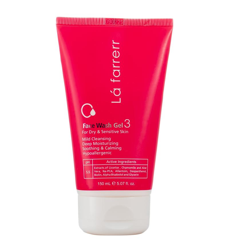 ژل شستشوی صورت شماره 3 لافارر مناسب پوست‌های خشک و حساس 150 میلی لیتر