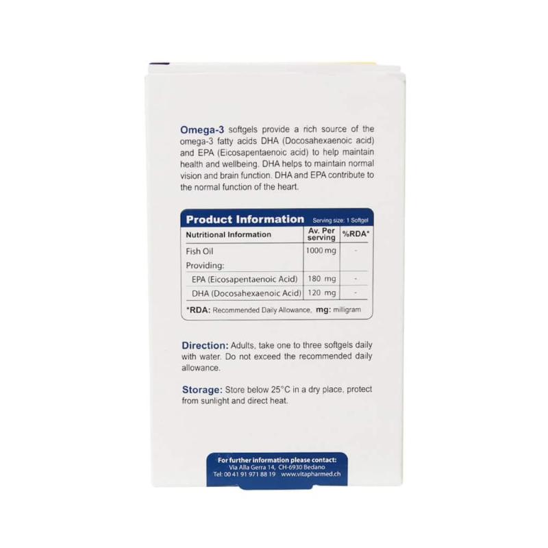 کپسول ژلاتینی امگا 3 ویواتیون 30 عددی