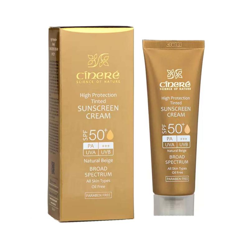 کرم ضد آفتاب رنگی 02 بژ طبیعی  SPF50 سینره 50 میلی لیتر