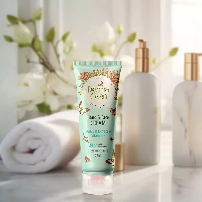 کرم دست و صورت درماکلین حاوي جوي دوسر و ويتامين اف 75 ميل