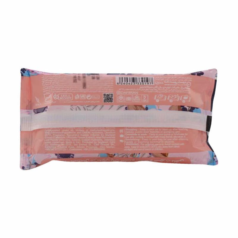 دستمال مرطوب پاک کننده دست و صورت دافی 12 عددی