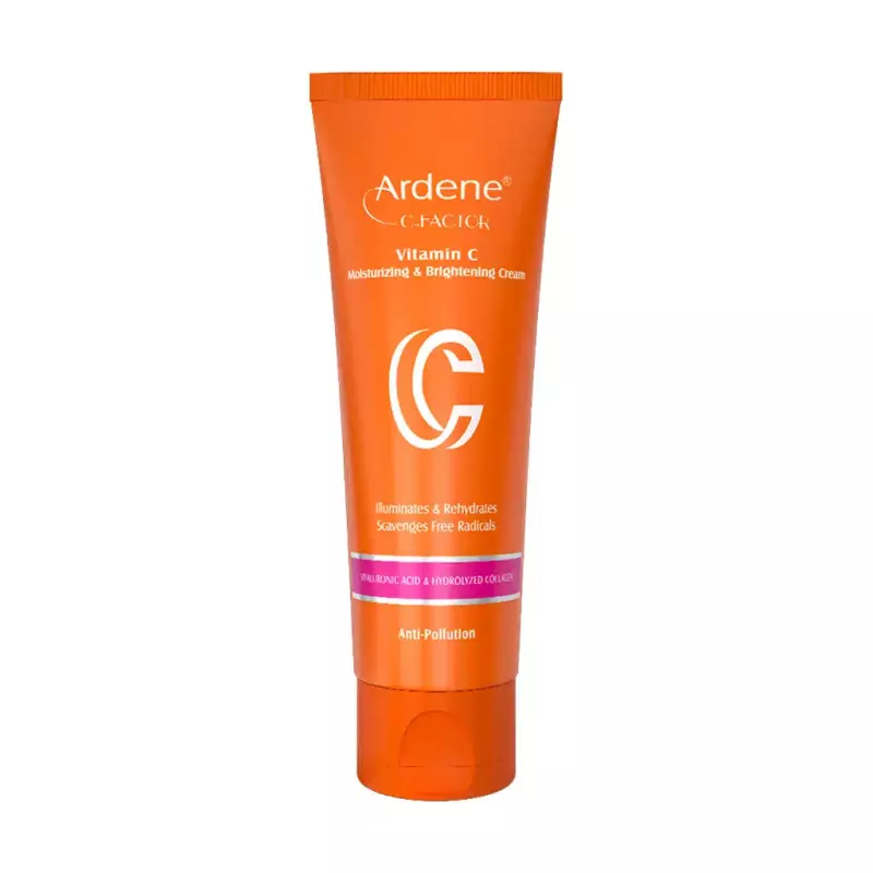 کرم روز مرطوب کننده و روشن کننده تیوپی حاوی ویتامین C آردن 75 میلی لیتر