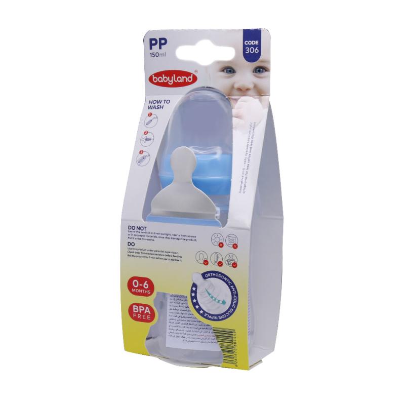 بطری شیر خوری 0 تا 6 ماه کودک  306 کالا کودک توس 150 میلی لیتر