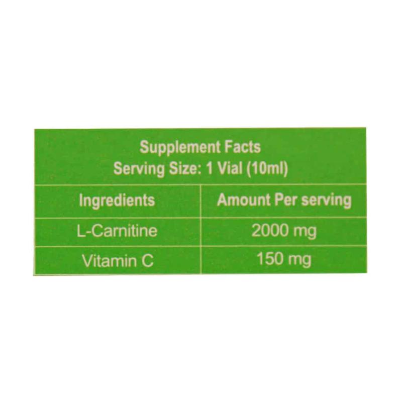 ویال خوراکی ال کارنیتین 2000 فورت ای 10 عددی