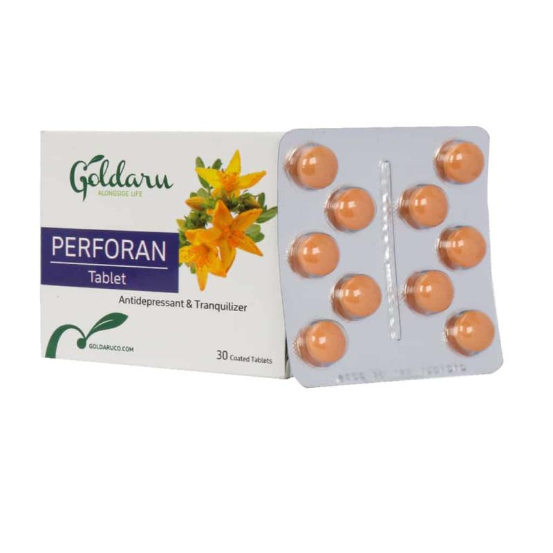 قرص روکشدار گیاهی پرفوران گل دارو 30 عددی