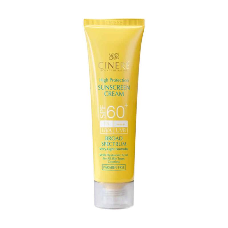 کرم ضد آفتاب SPF60+ بدون رنگ سینره مناسب پوست های معمولی تا خشک 50 میلی لیتر