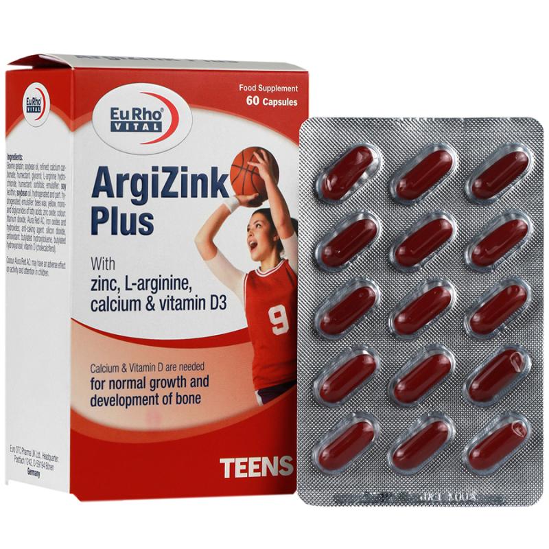 کپسول آرژی زینک پلاس یوروویتال 60 عددی