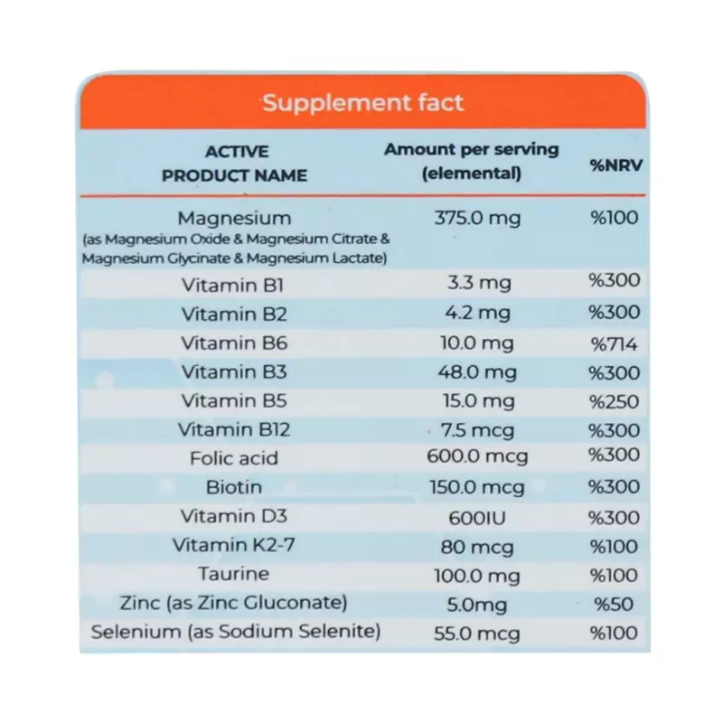 قرص منیزیم پلاس مگنی پاور بست ویل 30 عددی