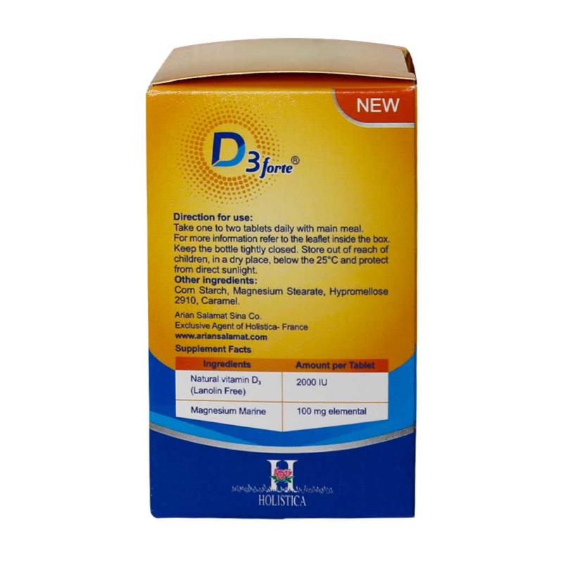قرص ویتامین D3 فورت 2000 واحد هولیستیکا 30 عددی