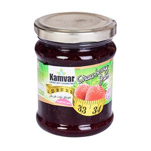 مربا بدون شکر و رژیمی کامور طعم  توت فرنگی 280 گرم