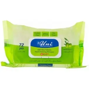 يوني لد دستمال مرطوب آنتي باکتريال حاوي روغن زيتون 72 برگ