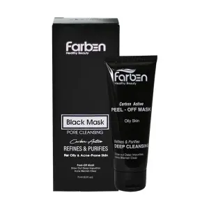 ماسک زغال صورت کربن فعال فاربن 75 میلی لیتر