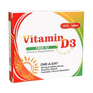 قرص ویتامین D3 1000 آریان سنا 30 عدد