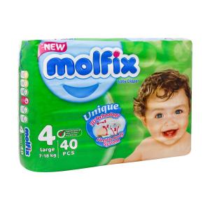 پوشک مولفیکس کامل بچه سایز 4 با تکنولوژی 3 بعدی 40 عددی