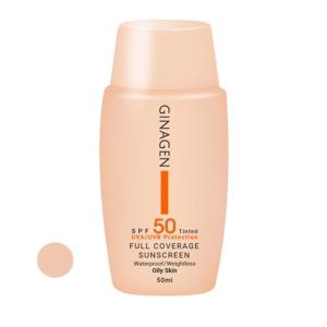 کرم ضد آفتاب ژیناژن 02 رنگی پوست چرب SPF50