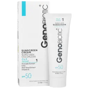 کرم ضد آفتاب پوست های خشک و معمولی SPF50 سانو ژن