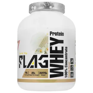 پودر پروتئین وی 100درصد کنسانتره هانی فلگ طعم شکلات 2270 گرمی