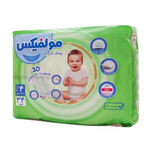 پوشک مولفیکس کامل بچه سایز 4 با تکنولوژی 3 بعدی 12 عددی