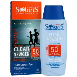 ژل ضدآفتاب SPF50  کلیر نیوژن بی رنگ آردن سولاریس 75 میلی لیتر