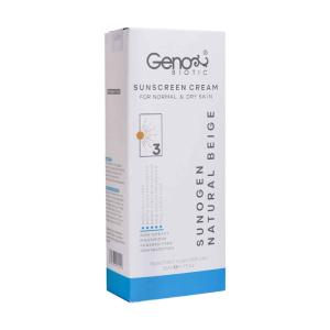 کرم ضد آفتاب SPF50 پوست خشک ژنوبایوتیک بژطبیعی 50 گرمی